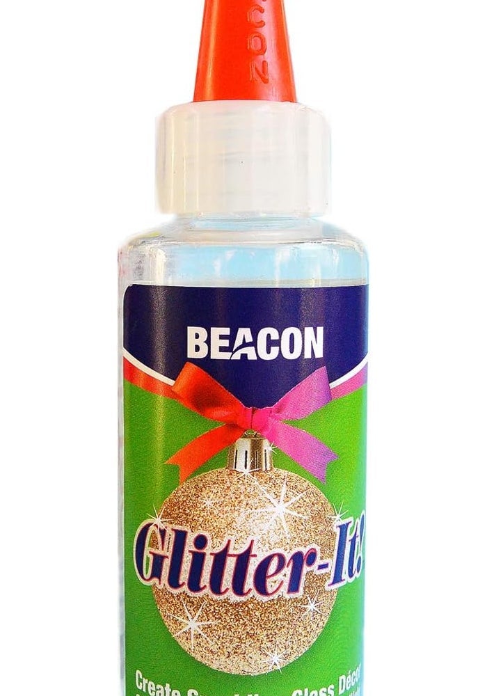 BEACON Glitter-It! Quick-Drying Crystal Clear Non-Toxic Glue for Sparkling Glass Decor & Ornament Crafting, 2-Ounce - Image 1